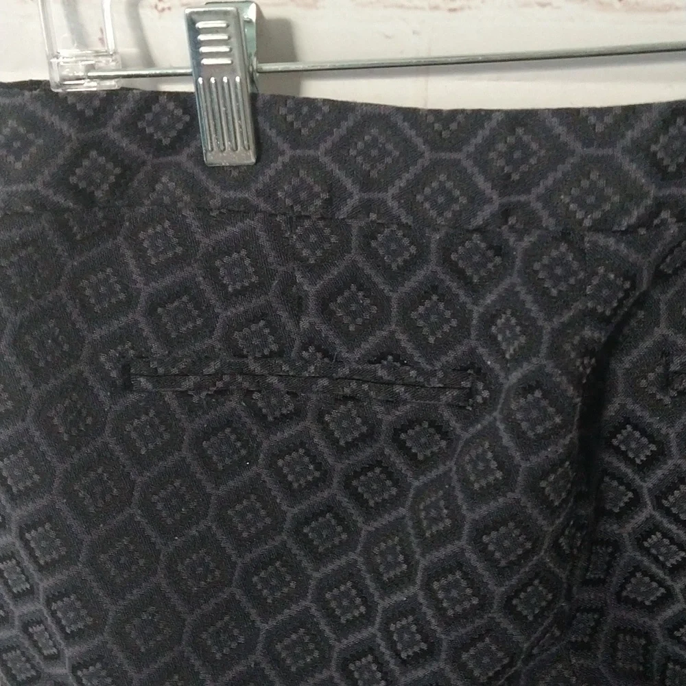 Banana Republic Ryan Fit Black Print Trouser Pant